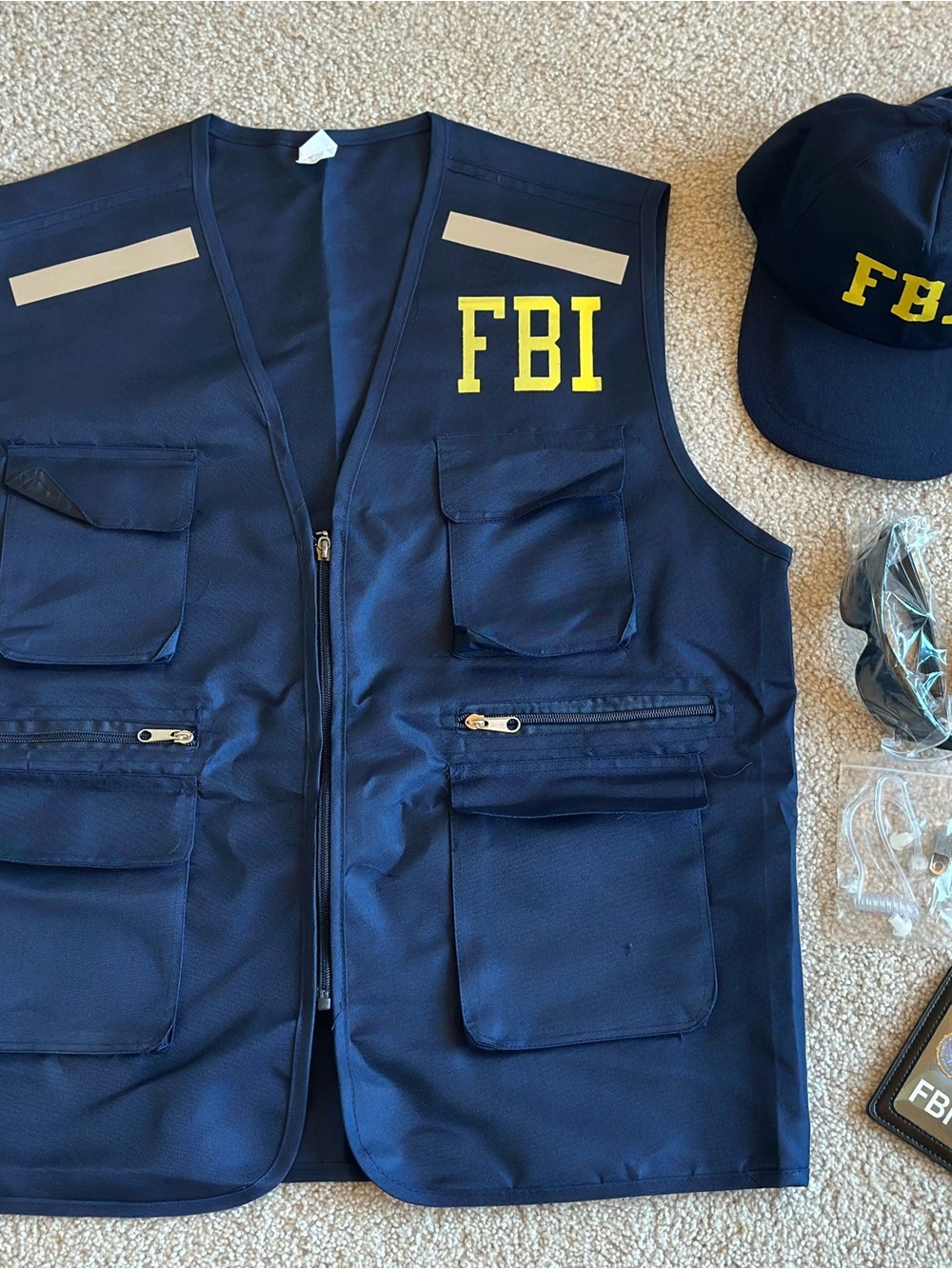 FBI Costume Outfit for Men Women Halloween Party Dess Up